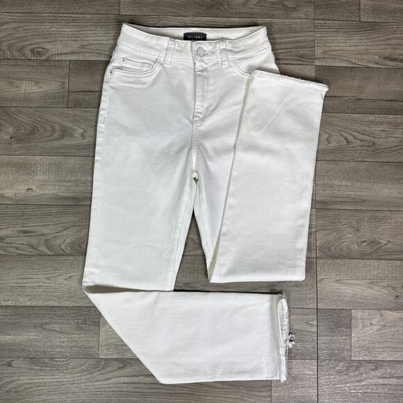 DL1961 High Rise Skinny Leg Denim Jeans White sz 25 - Picture 1 of 7